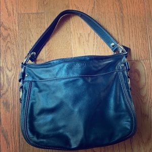Coach shoulder bag black leather